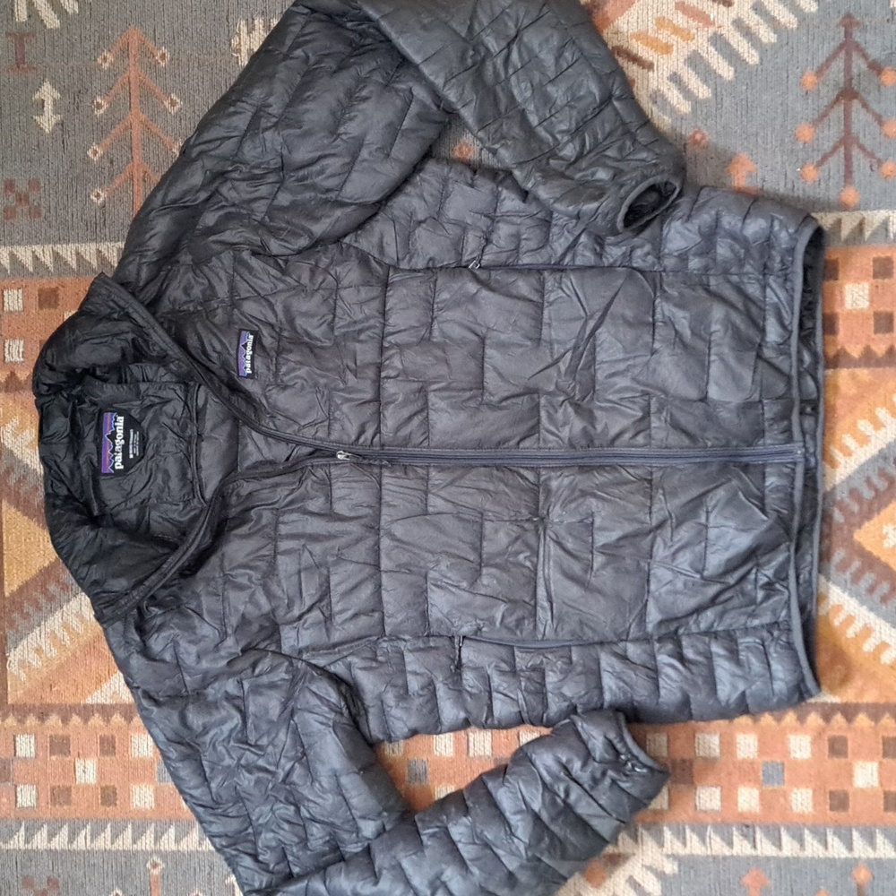 Patagonia Puffer Coat Adult size Medium Forge Grey Micro Puff Jacket
